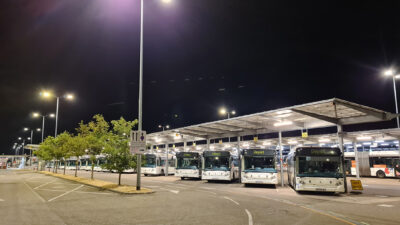 Test d'éclairage LED dépôts bus CTS Strasbourg par SOGECA